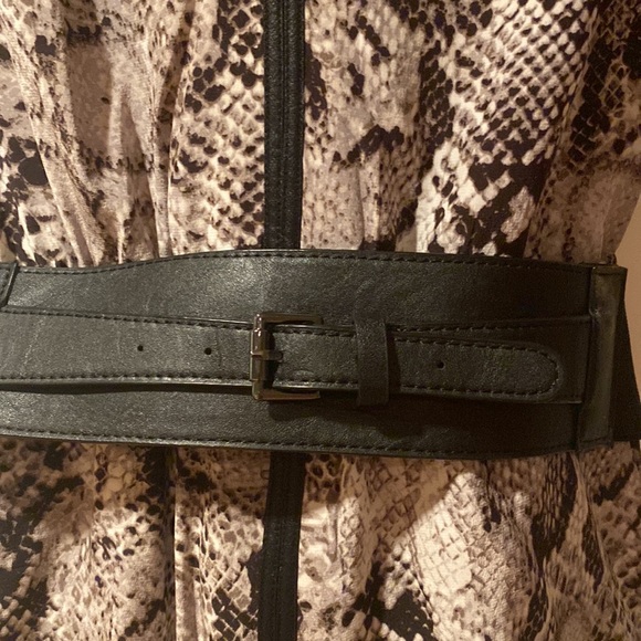 BCBG Max Azria snakeskin print belted dress - Picture 3 of 8